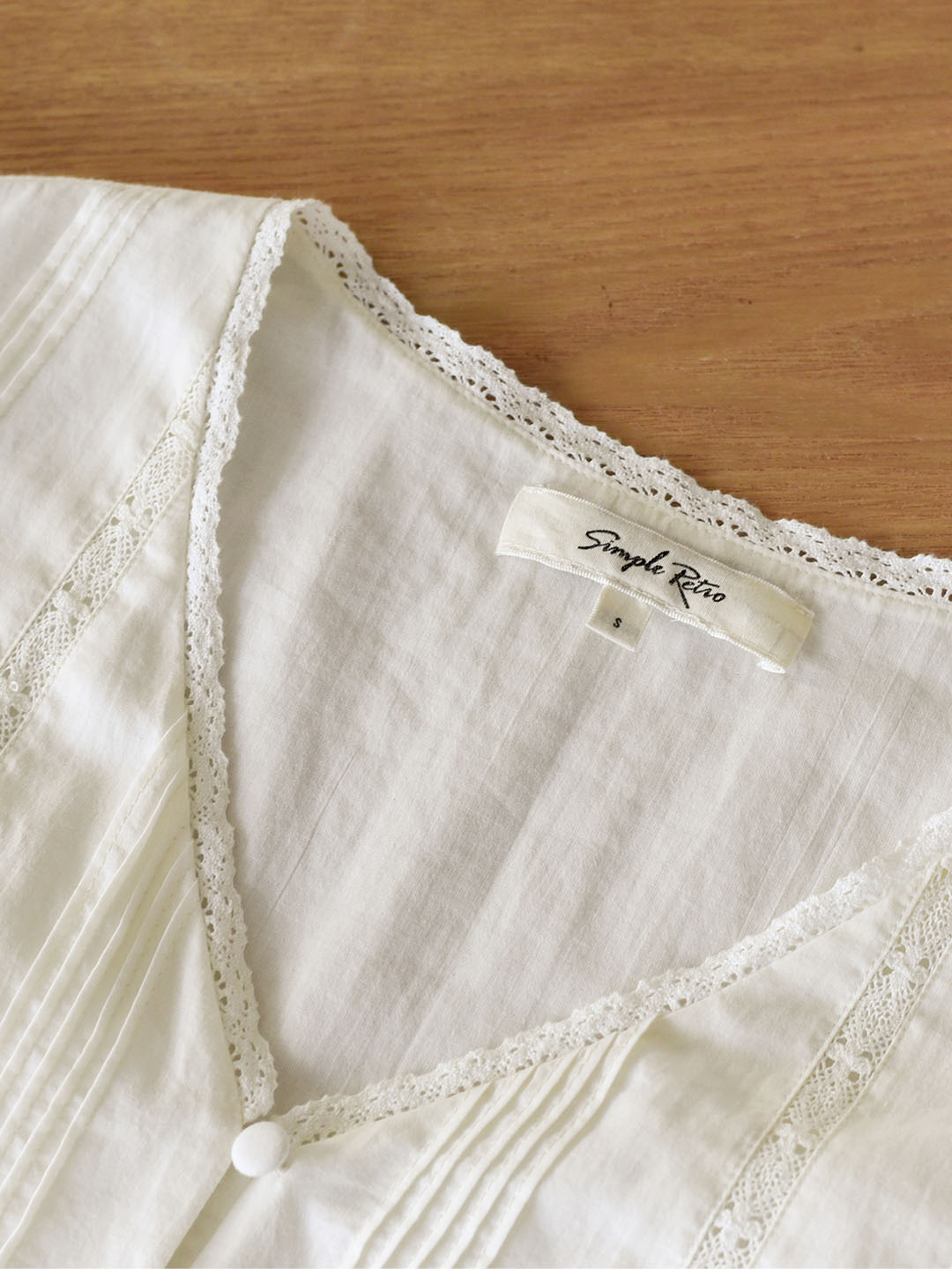 Hattie V-Neck Puff Sleeve Lace Panel Dress