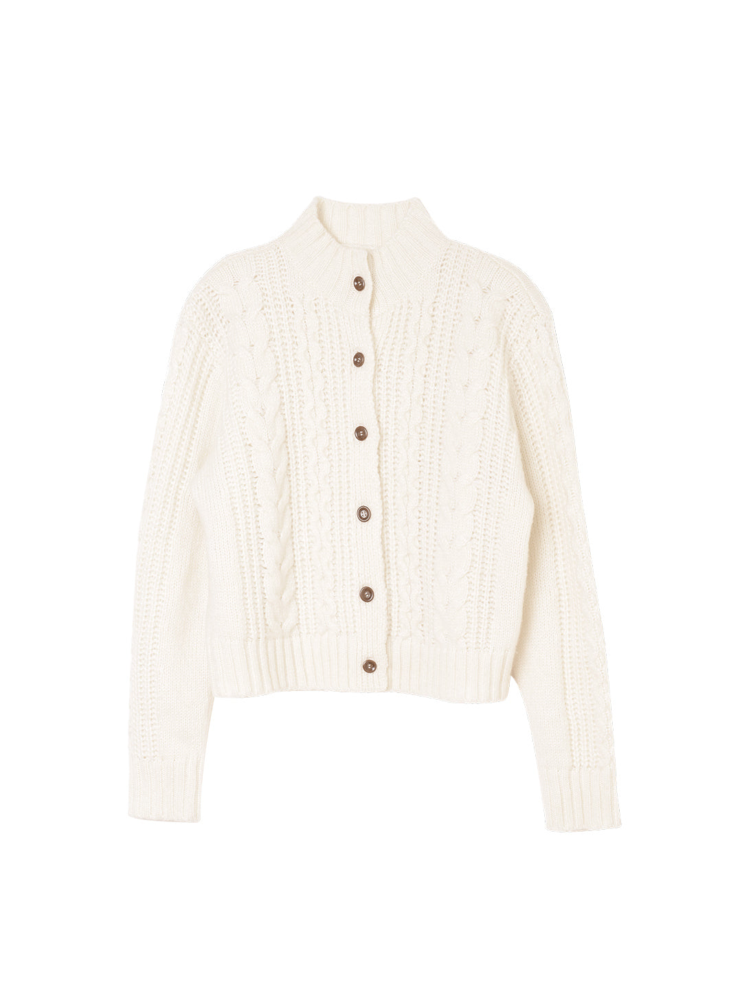 Raina Cable White Irish Knit Cardigan