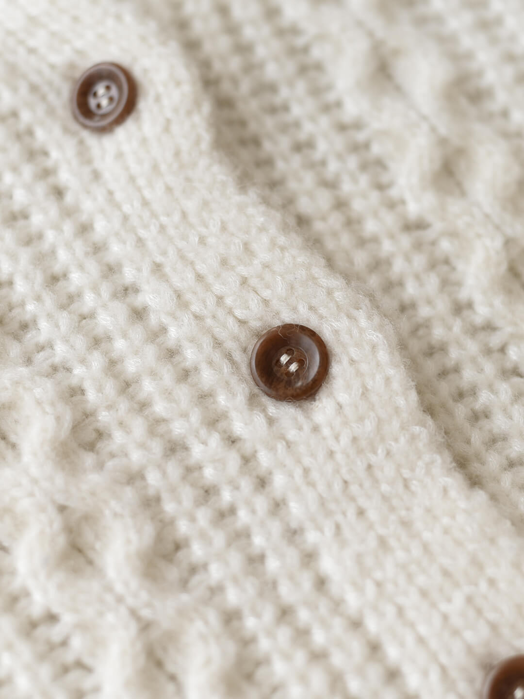 Raina Cable White Irish Knit Cardigan