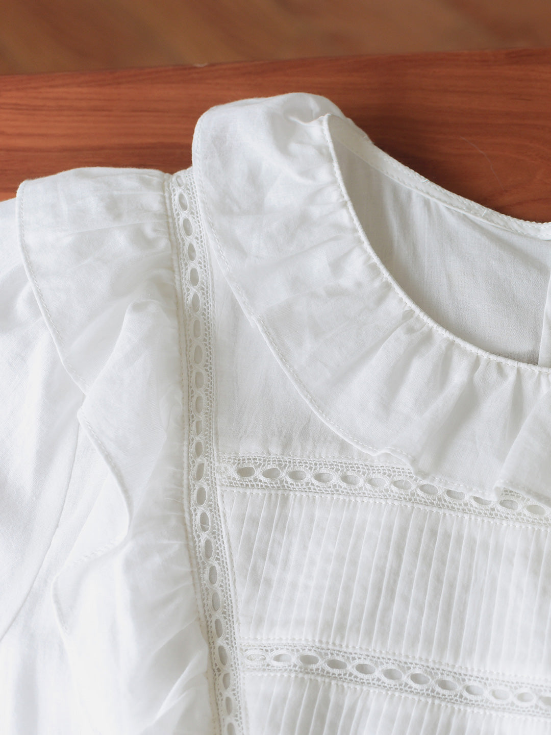 Lucille Victorian Long Sleeve White Dress