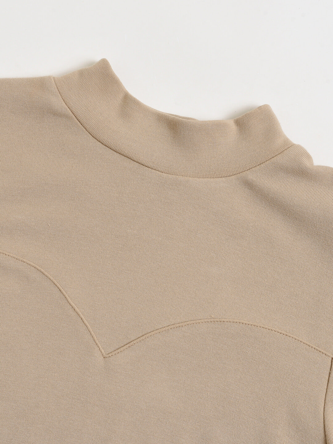 Jelena High Collar Khaki Knit Top/SIMPLERETRO