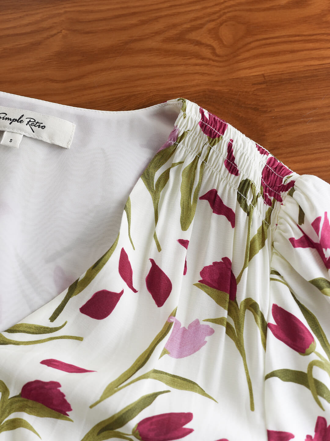Bianca V-Neck Tulip Puff Sleeve Dress