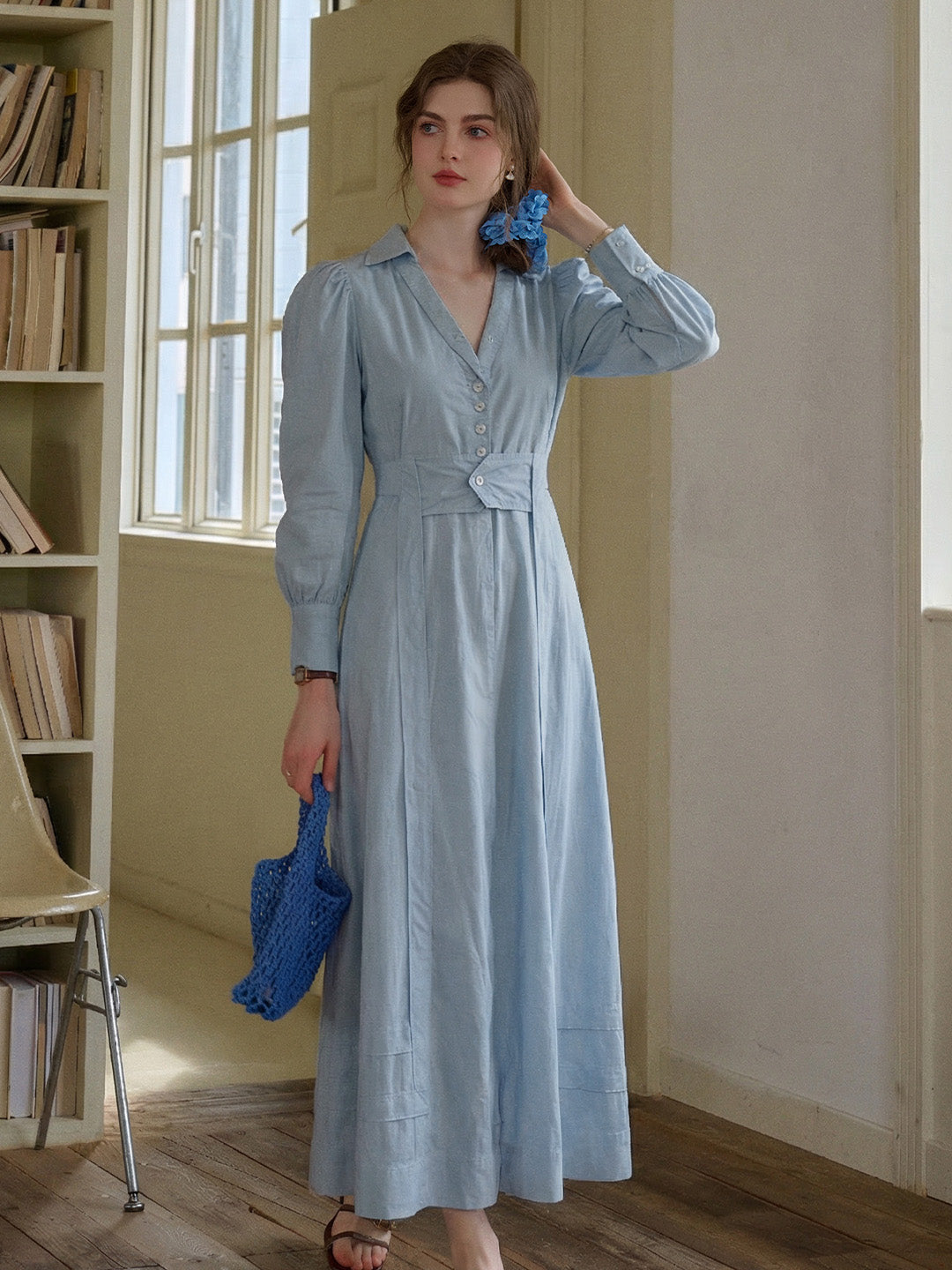 Brittany V-Neck Simple Dress