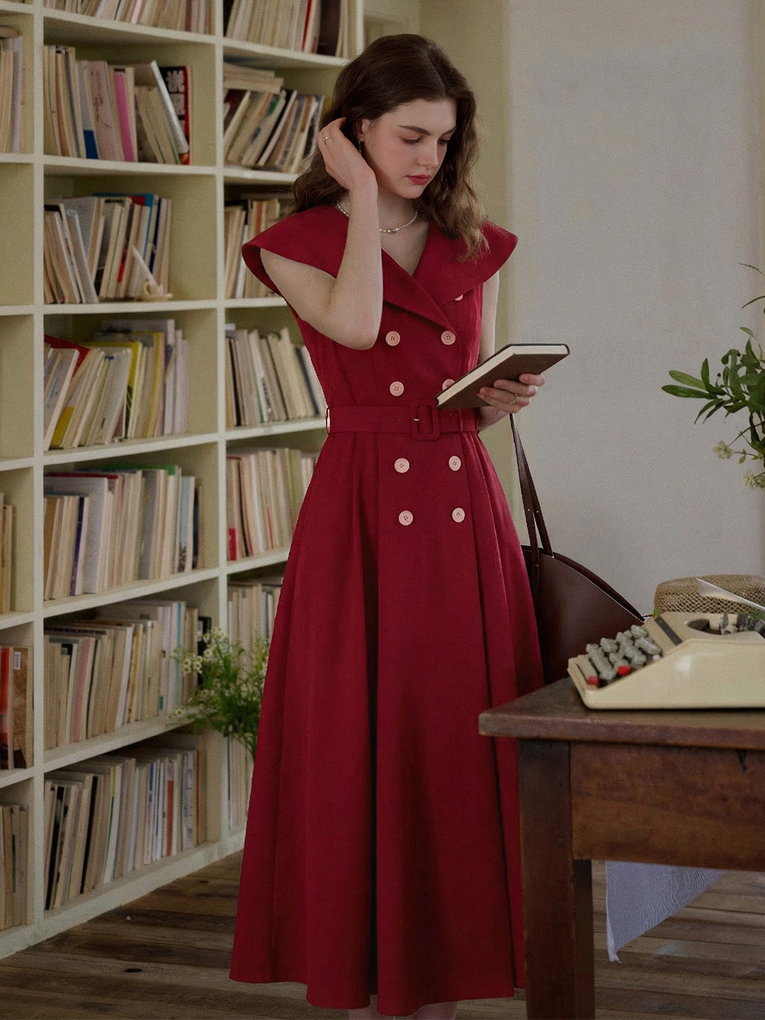 Amiri V-Neck Double-Breasted Dress