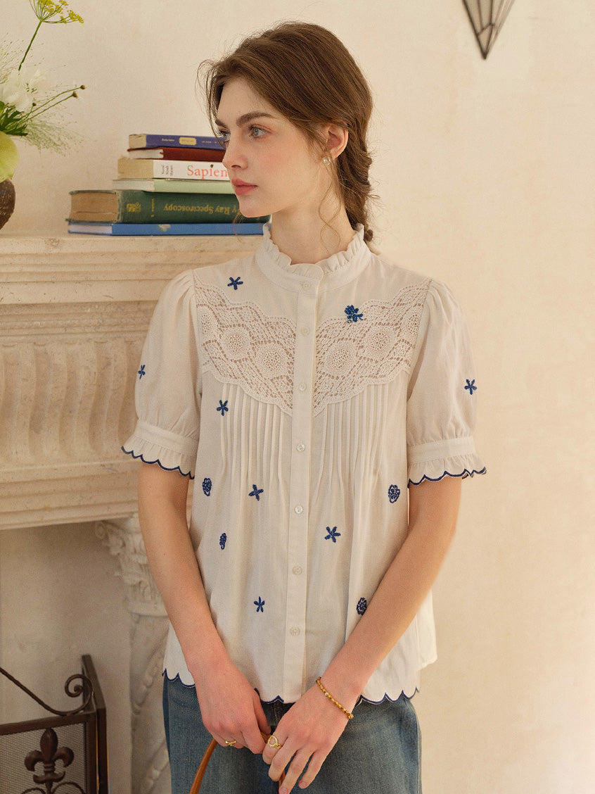 Miranda Lace Embroidery Blouse
