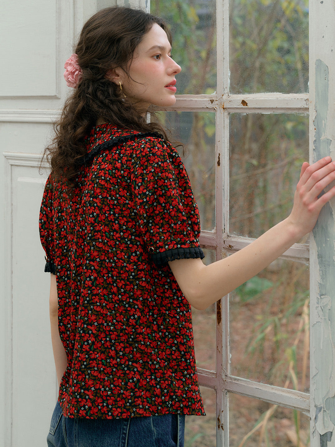 【Final Sale】Quinn V-Neck Floral Blouse