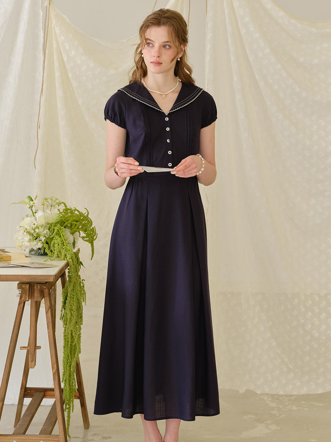 Harper V-Neck Linen Dress Harper V-Neck Linen Dress