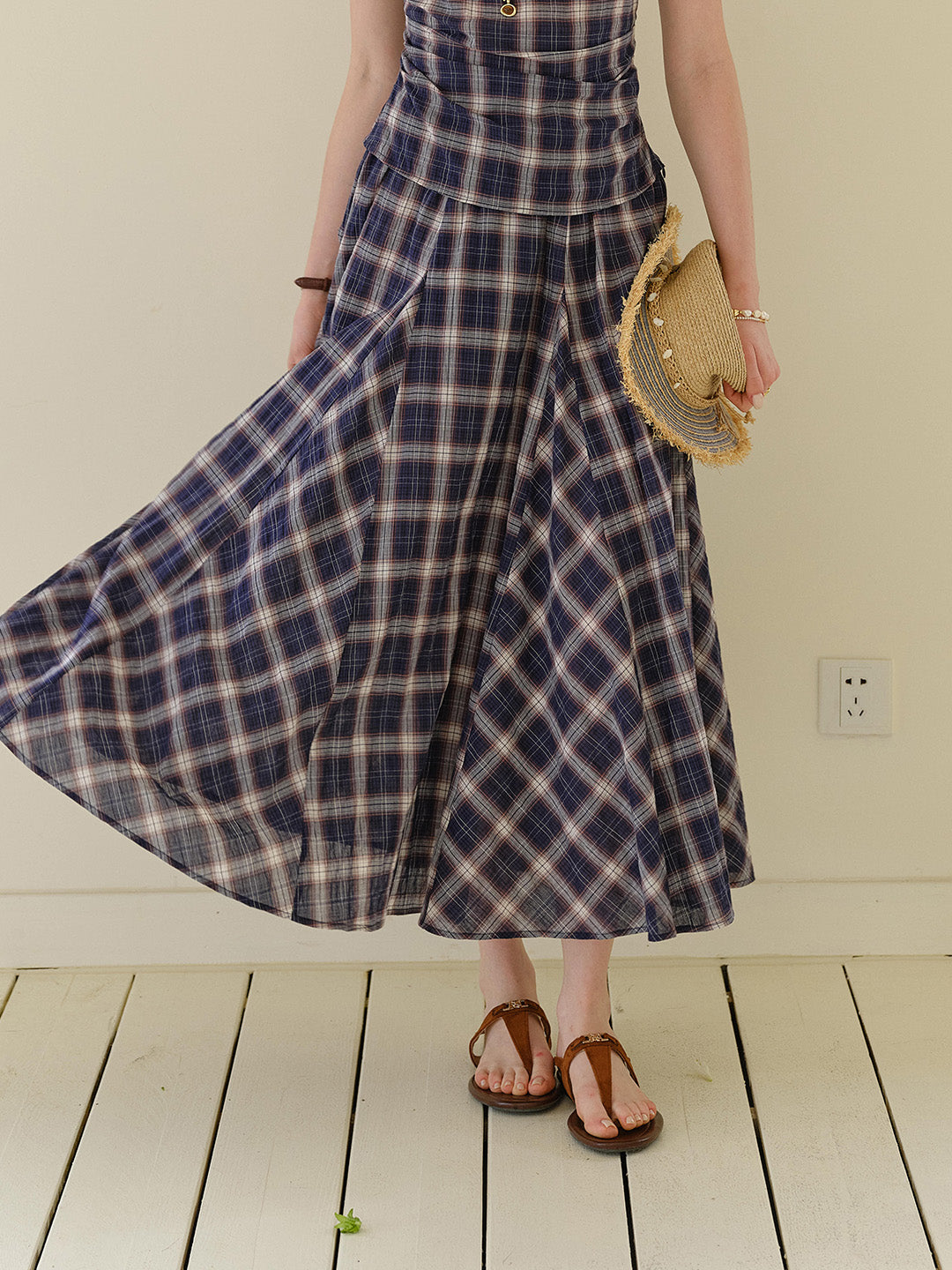 Abigail Plaid Cotton Skirt