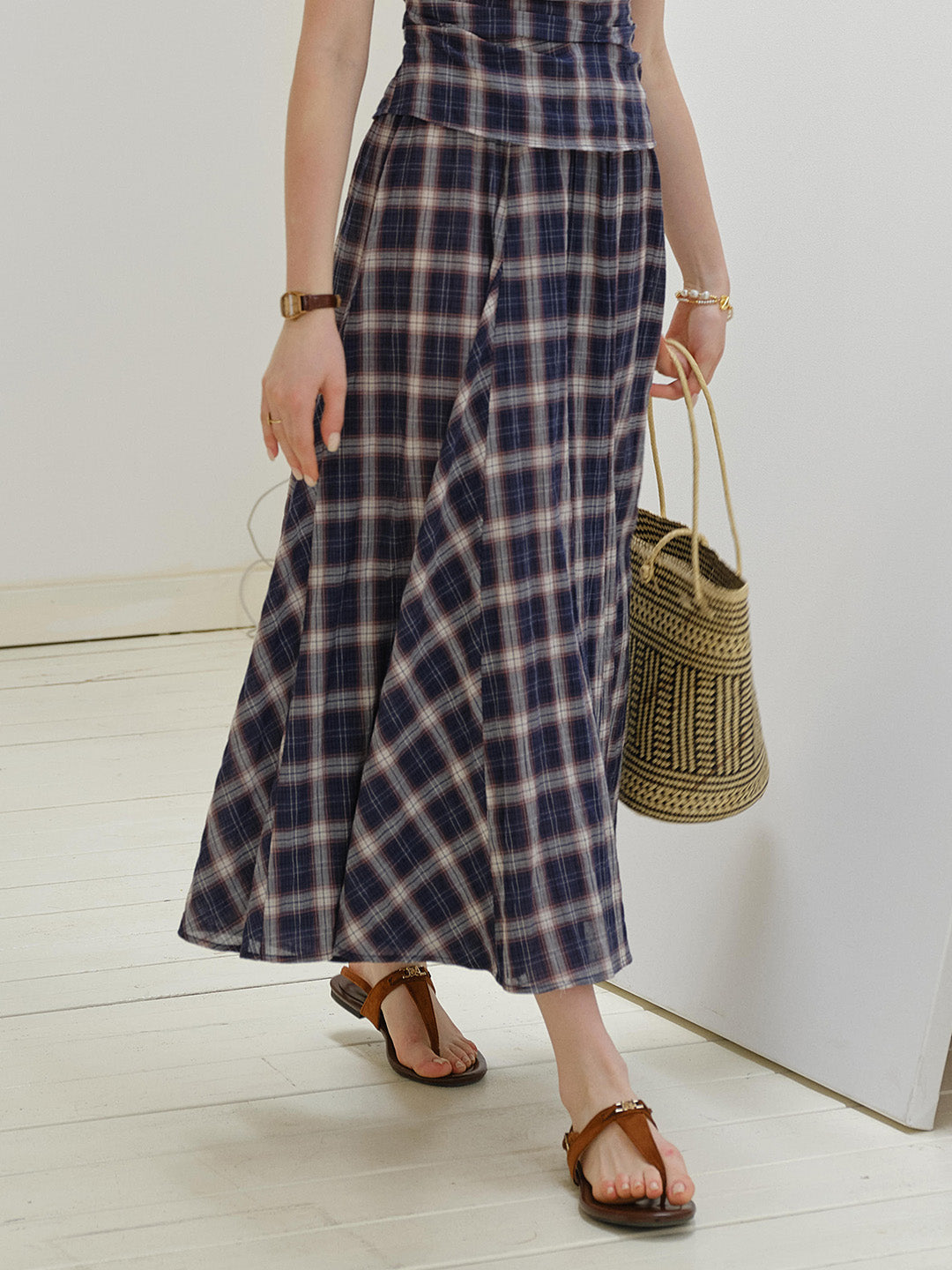Abigail Plaid Cotton Skirt