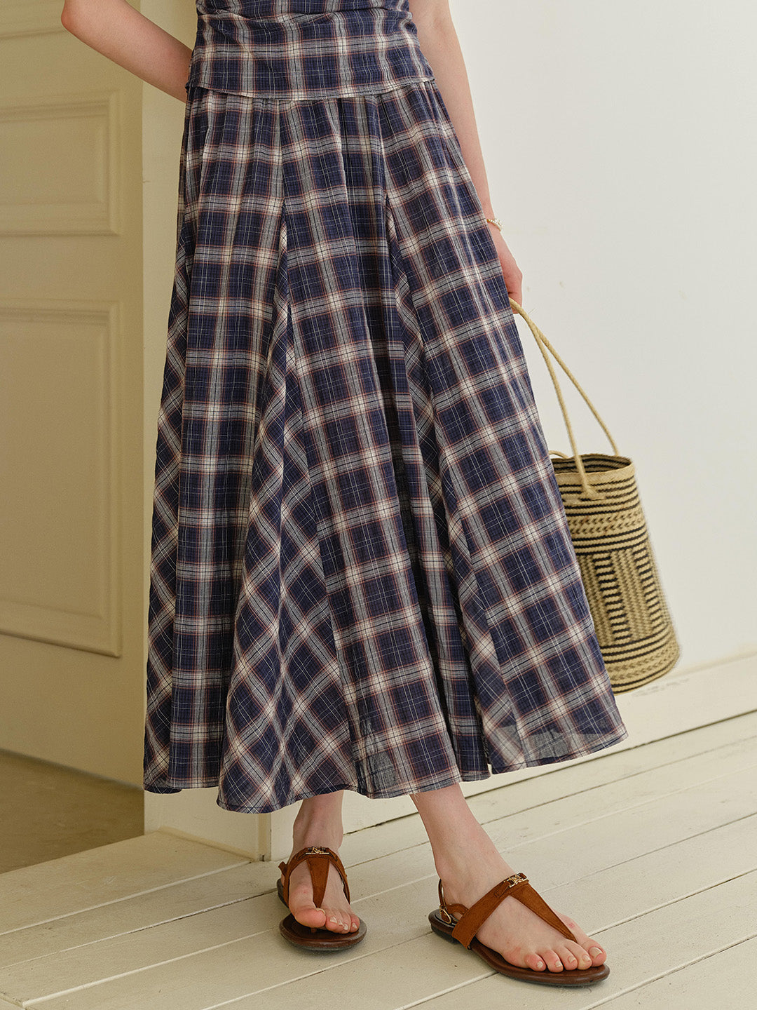Abigail Plaid Cotton Skirt