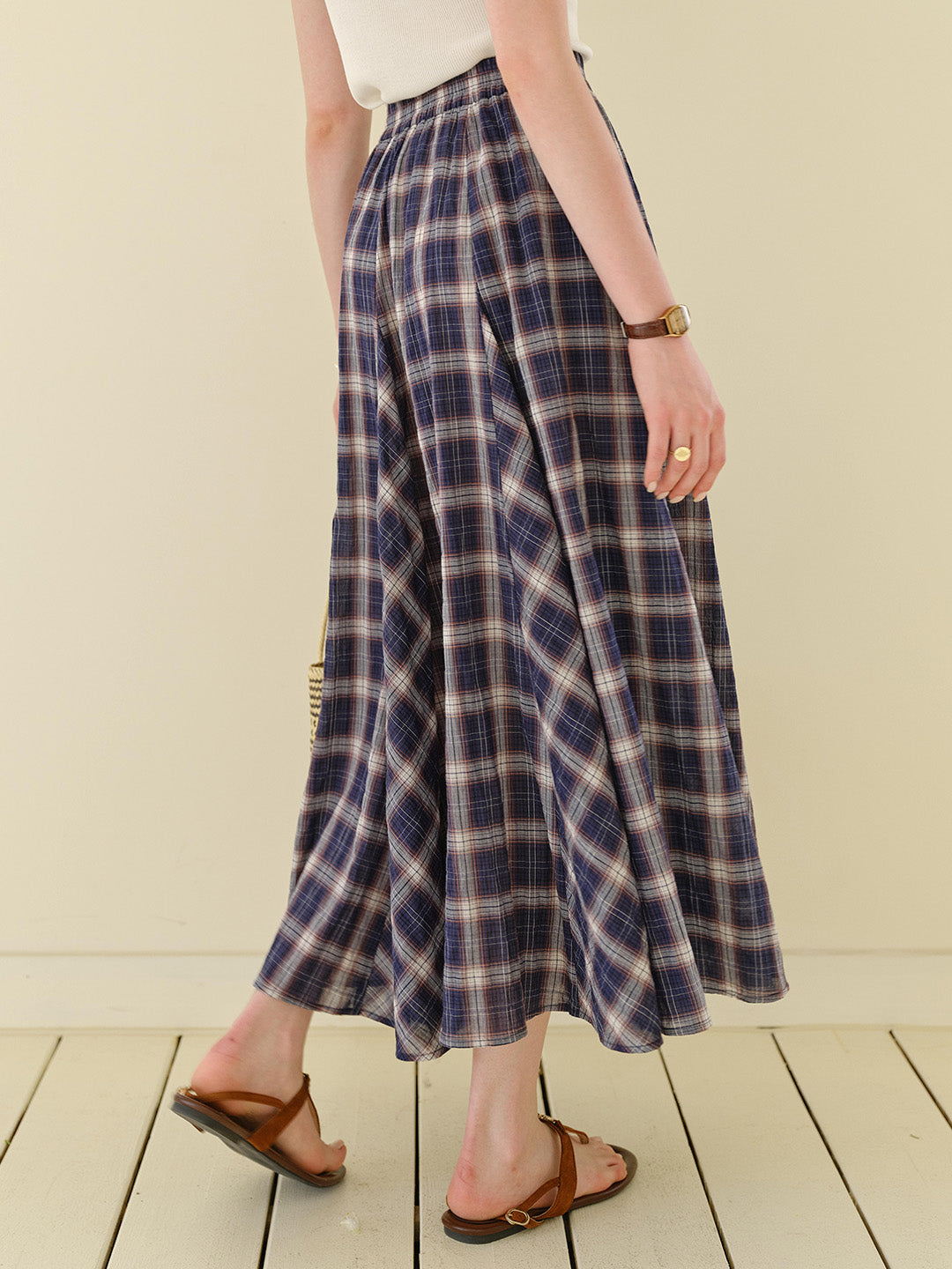 Abigail Plaid Cotton Skirt