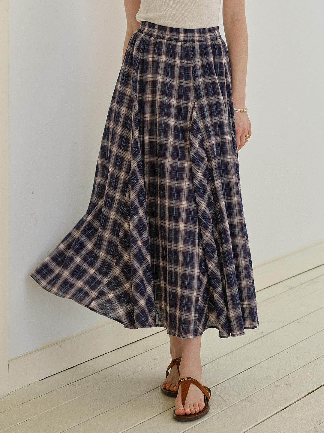 Abigail Plaid Cotton Skirt