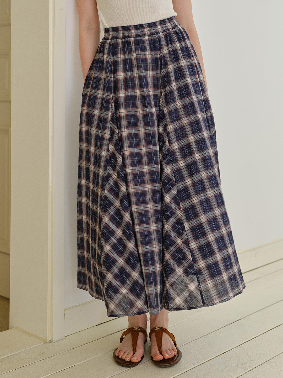 Abigail Plaid Cotton Skirt