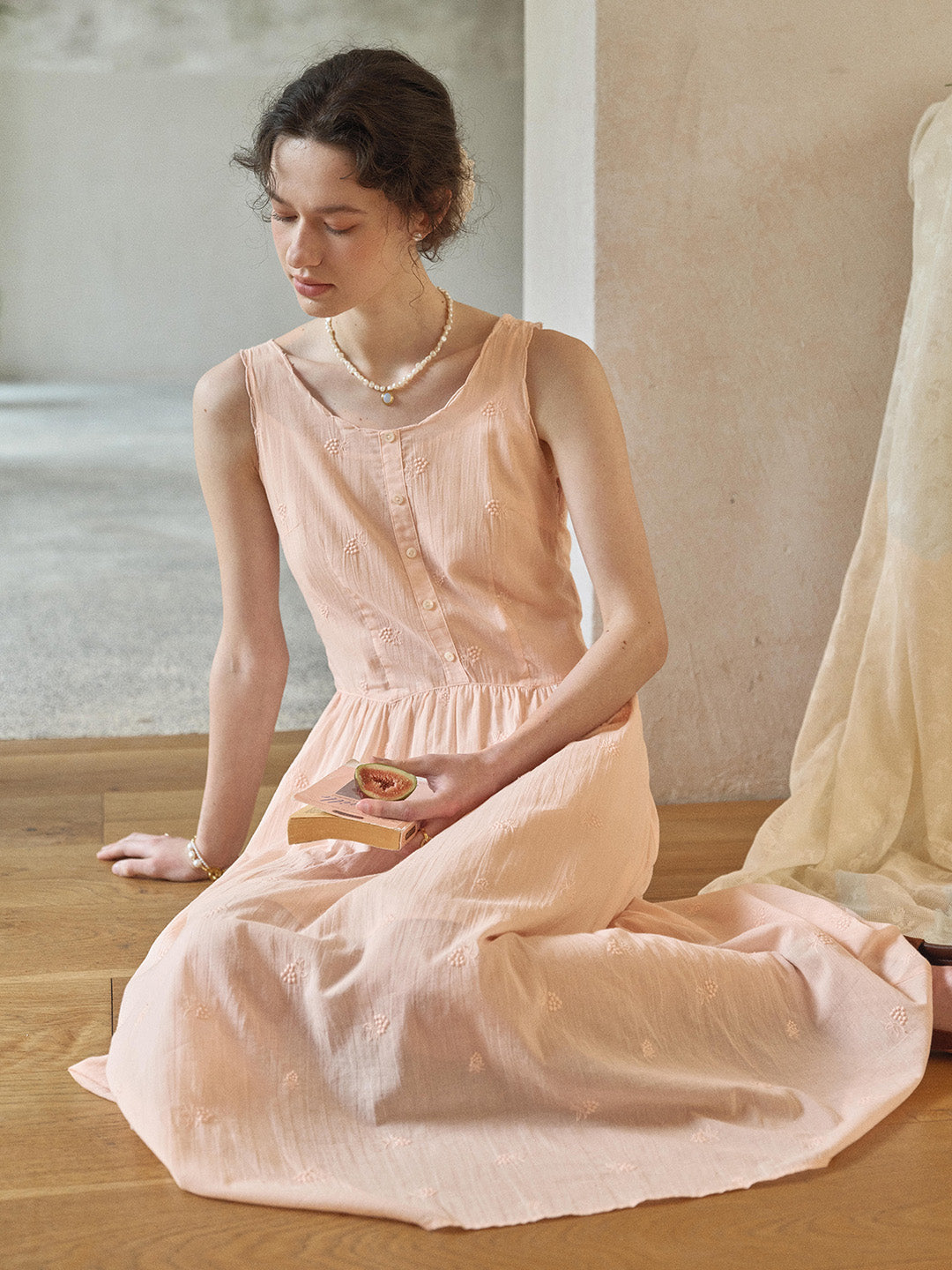 Lyric Round Neck 100% Cotton Dress