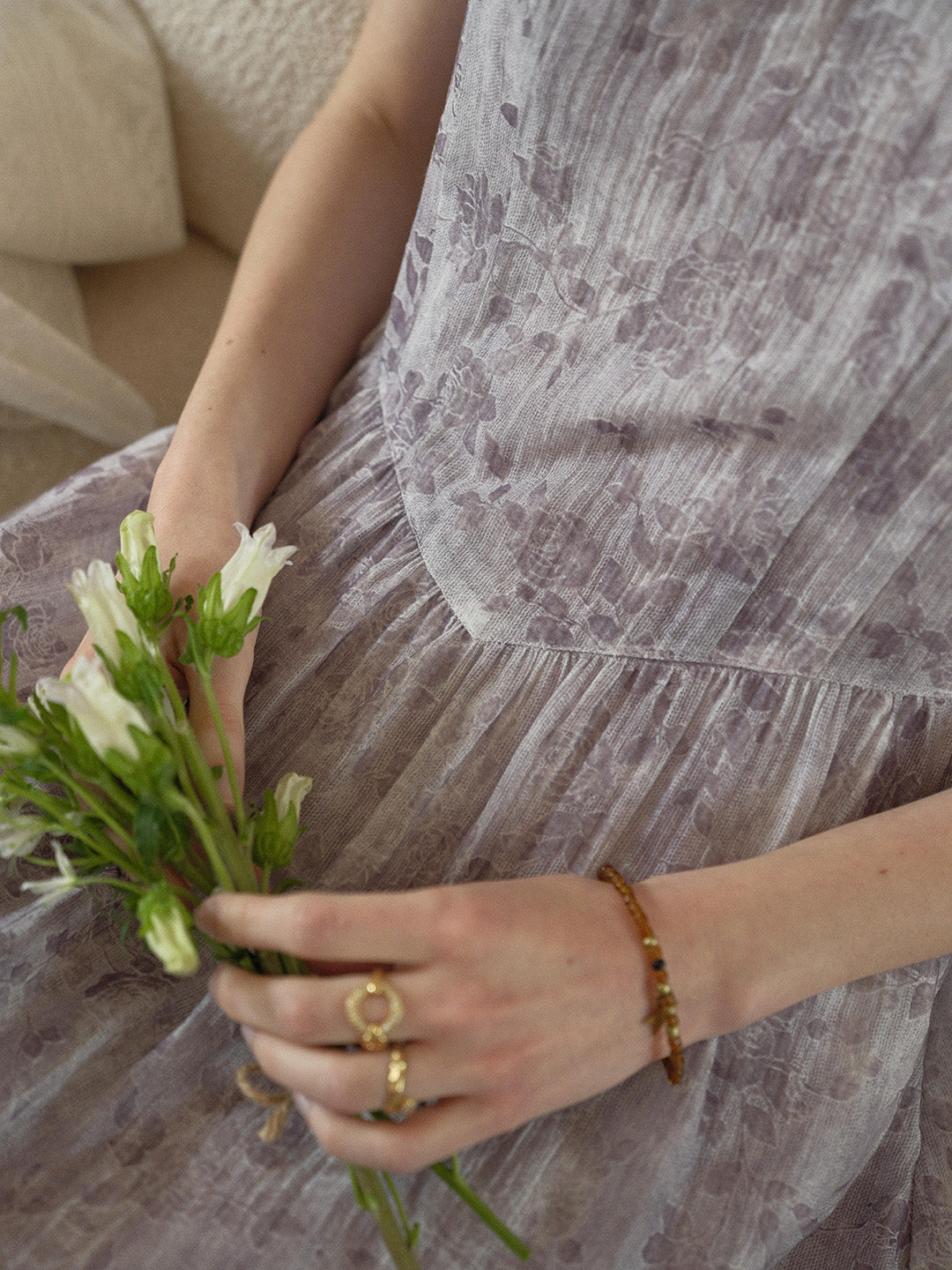 Sloane Round Neck Printed Dress