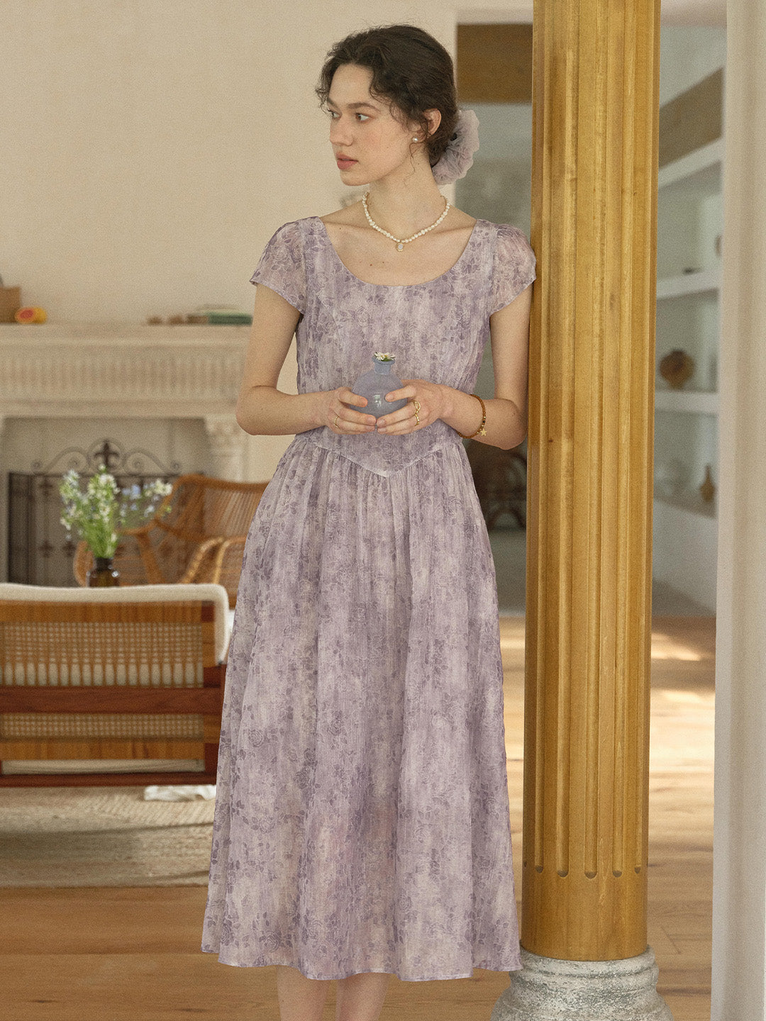 Sloane Round Neck Printed Dress