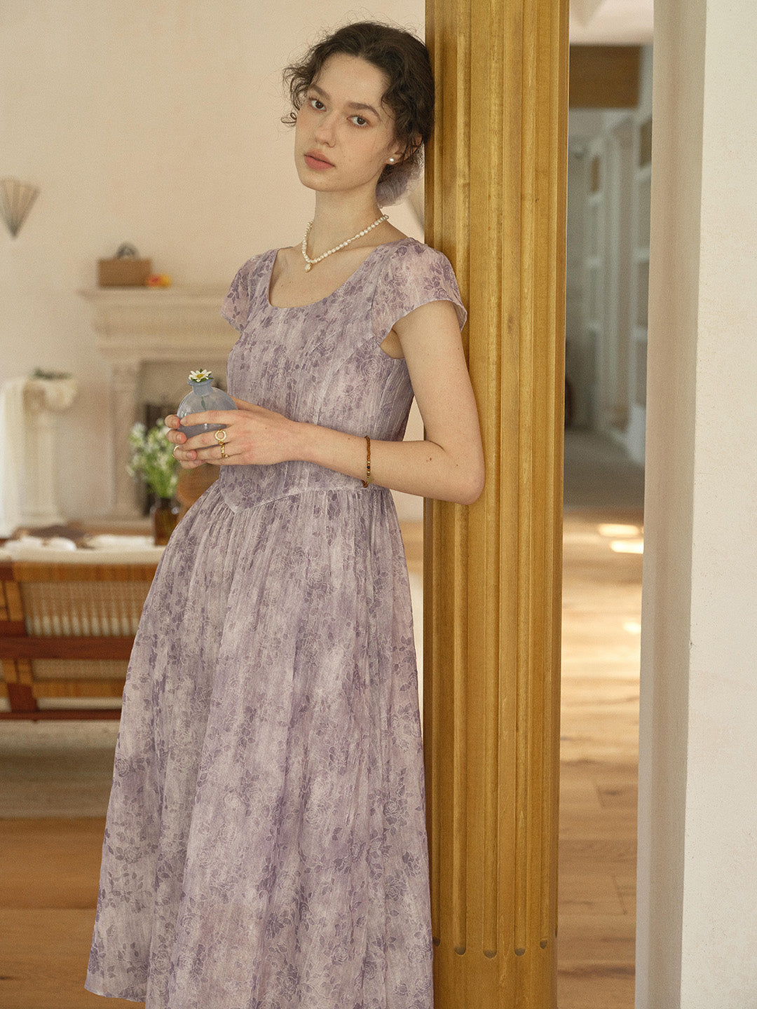 Sloane Round Neck Printed Dress
