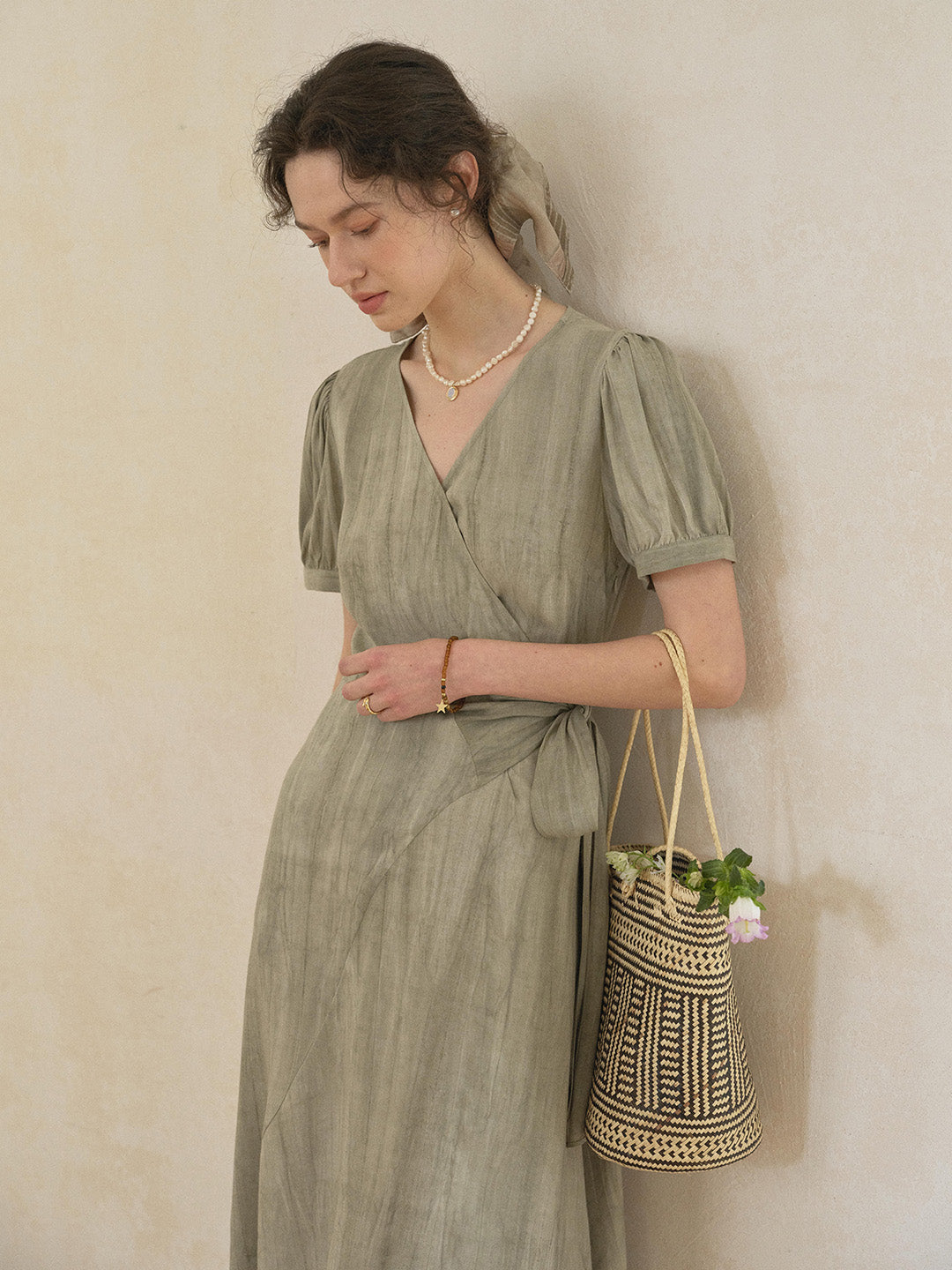 Lorelei V-Neck Linen Dress