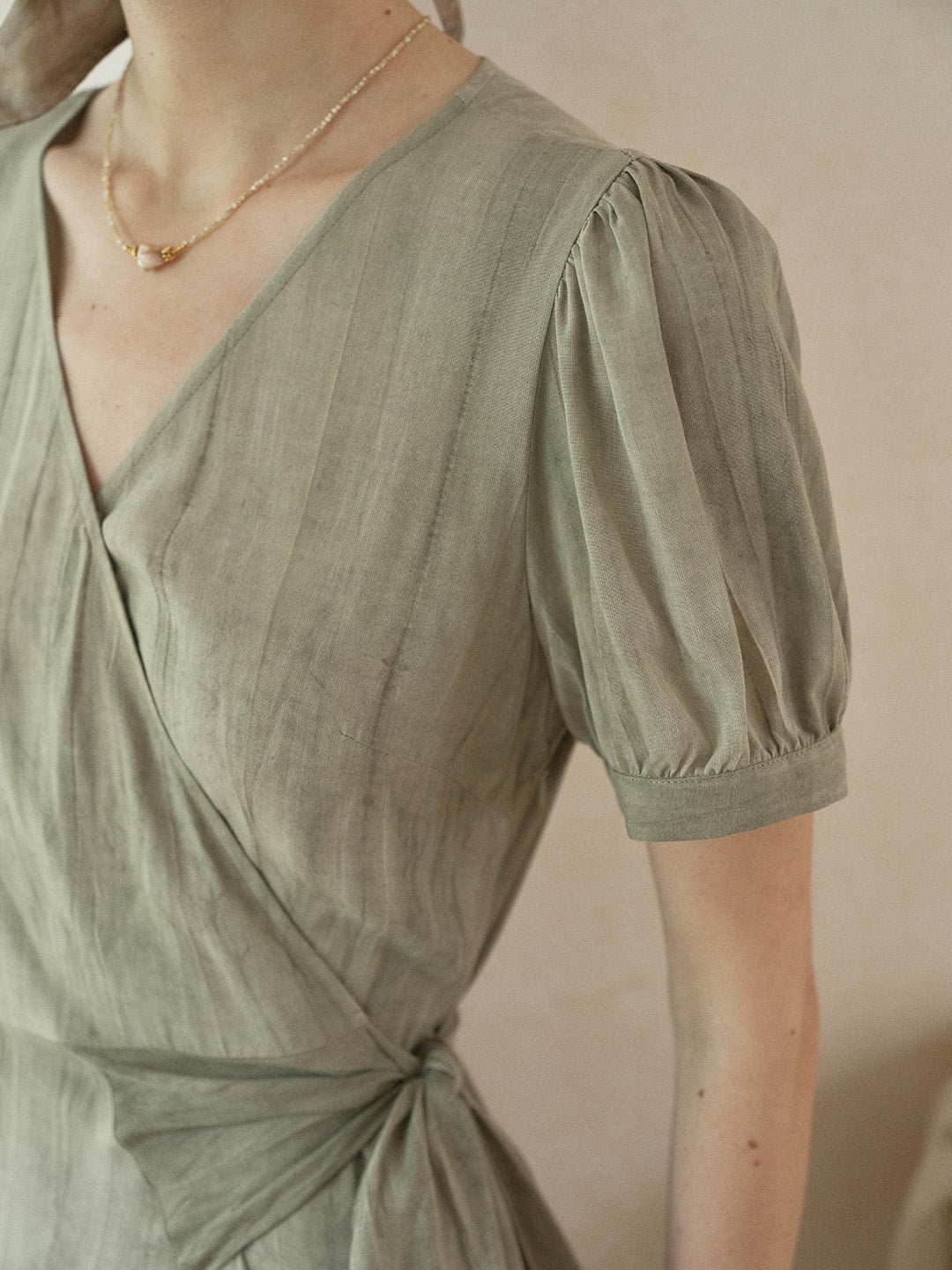 Lorelei V-Neck Linen Dress