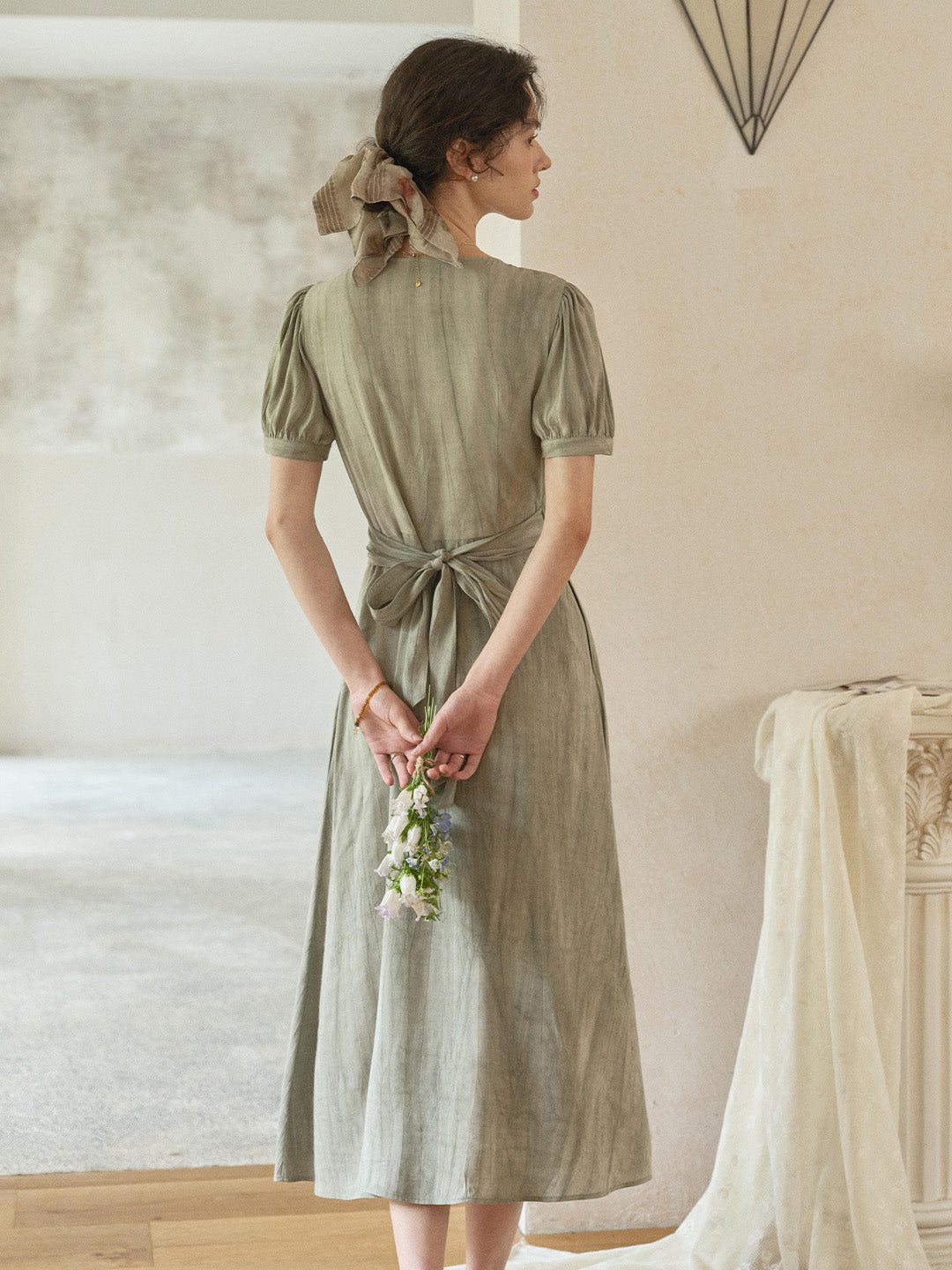 Lorelei V-Neck Linen Dress