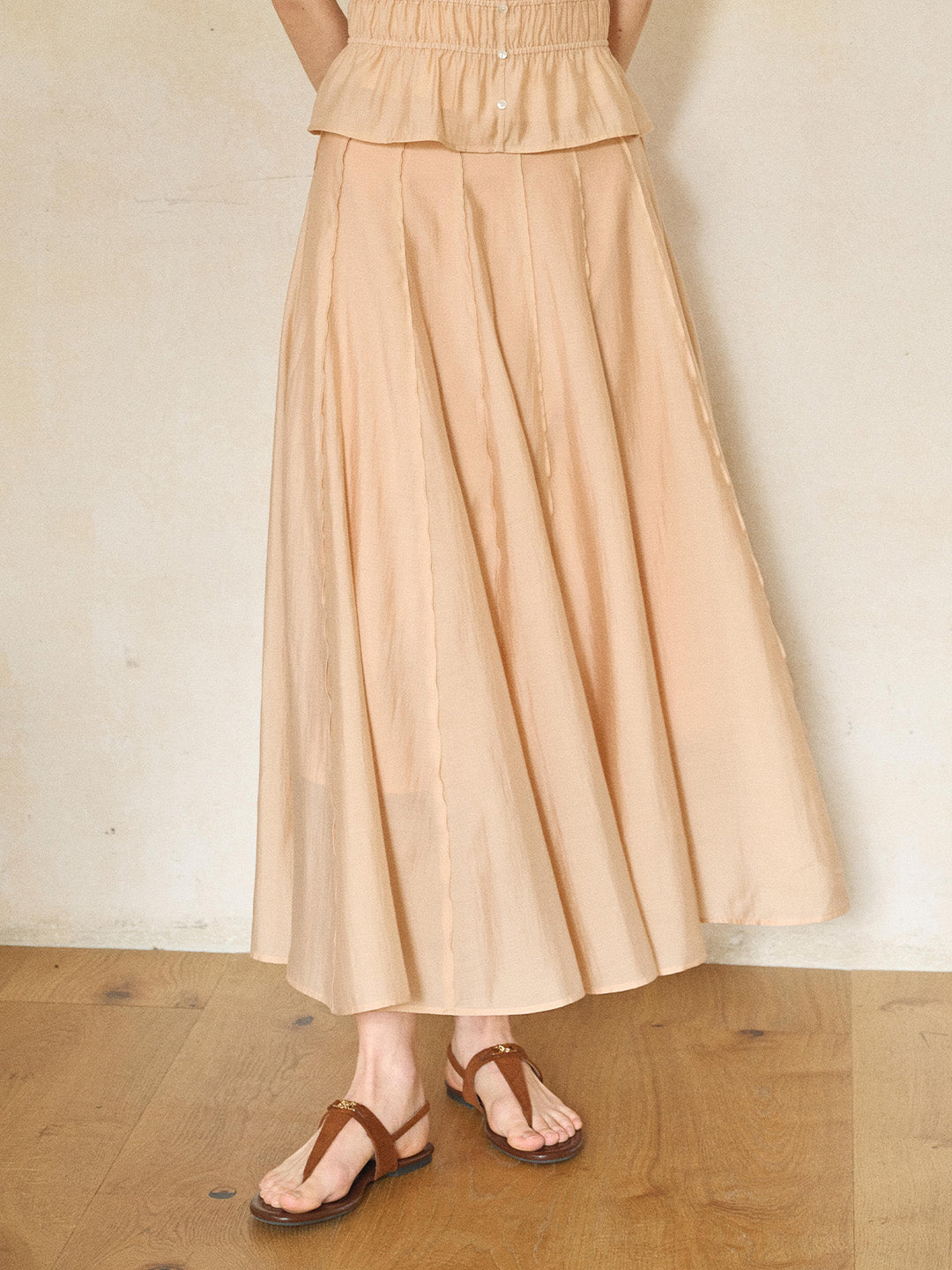Winter Light Lyocell Maxi Skirt