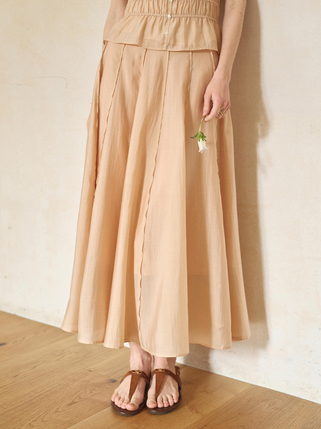 Winter Light Lyocell Maxi Skirt