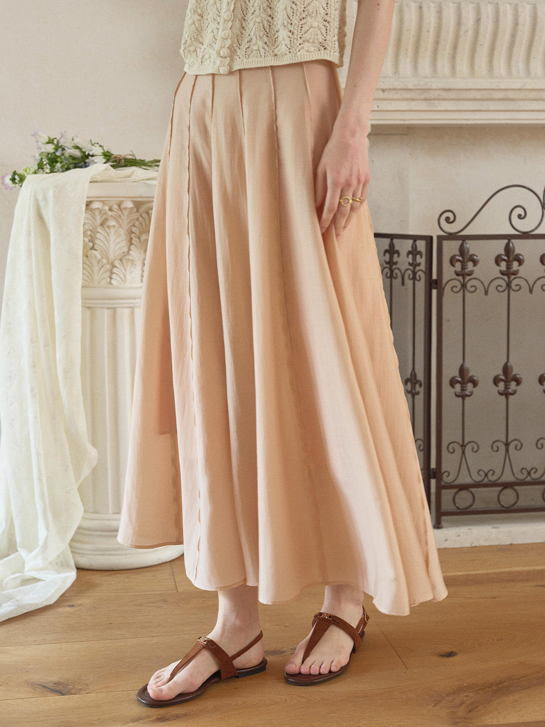 Winter Light Lyocell Maxi Skirt