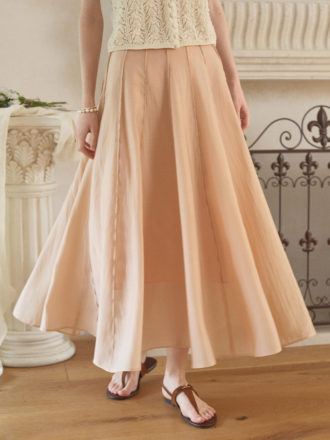 Winter Light Lyocell Maxi Skirt