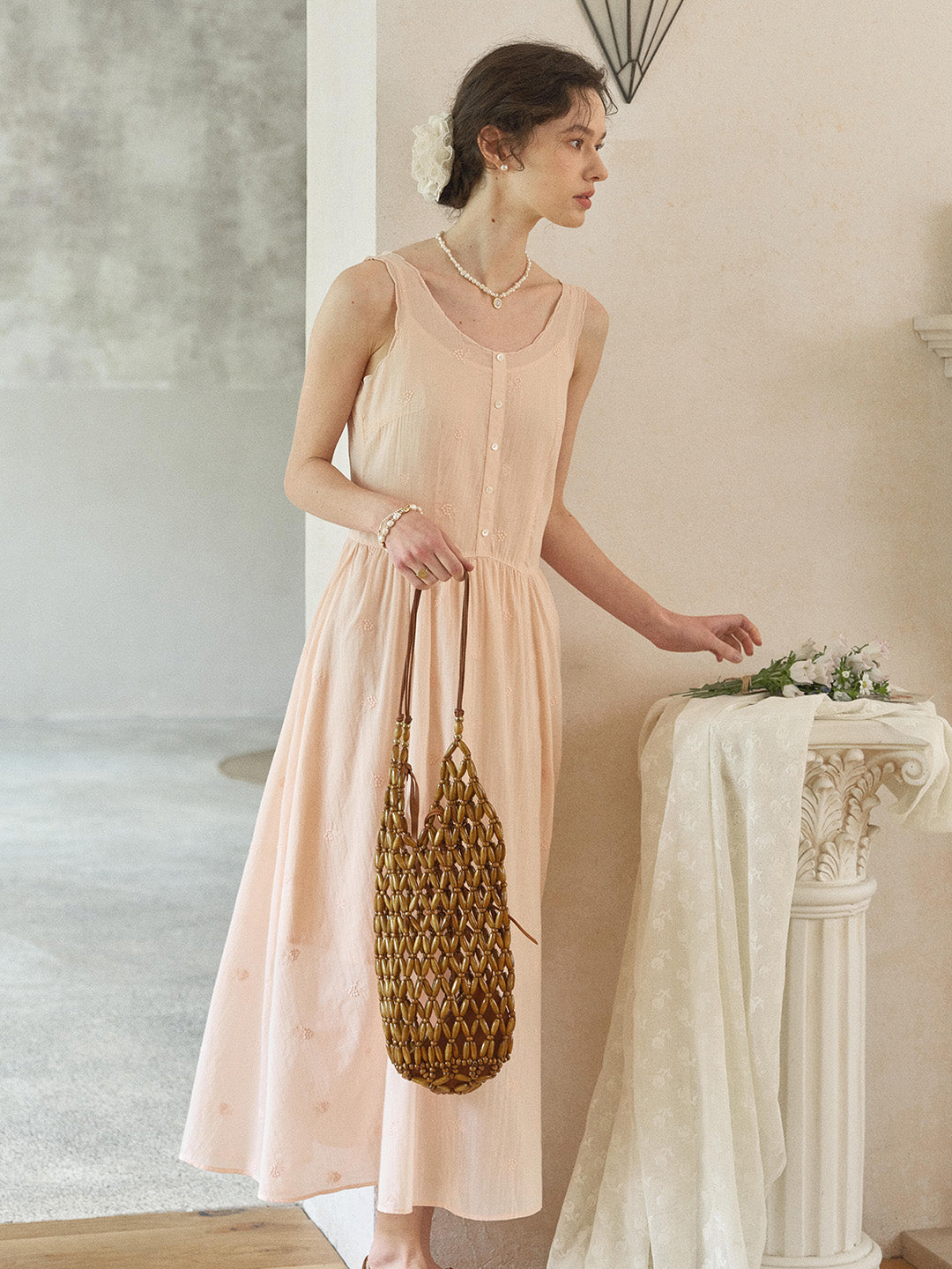 Lyric Round Neck 100% Cotton Dress