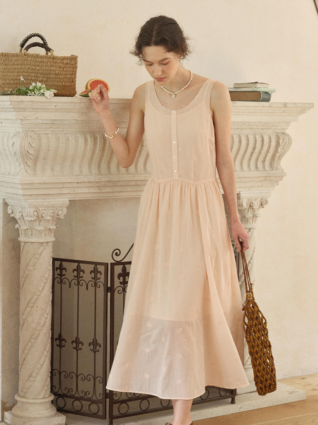 Lyric Round Neck 100% Cotton Dress