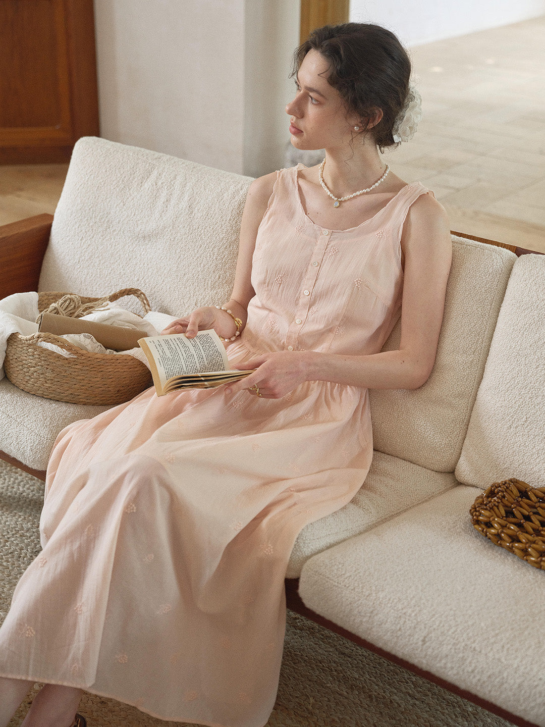 Lyric Round Neck 100% Cotton Dress