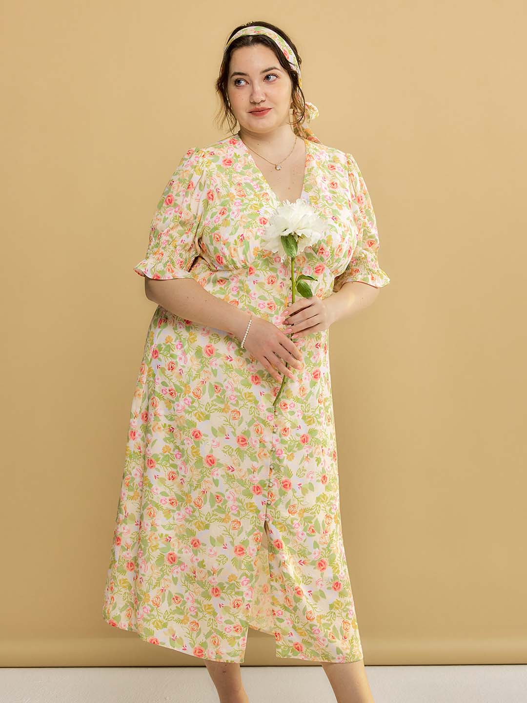 【Final Sale】Plus Size Kora Floral Printed Maxi Dress