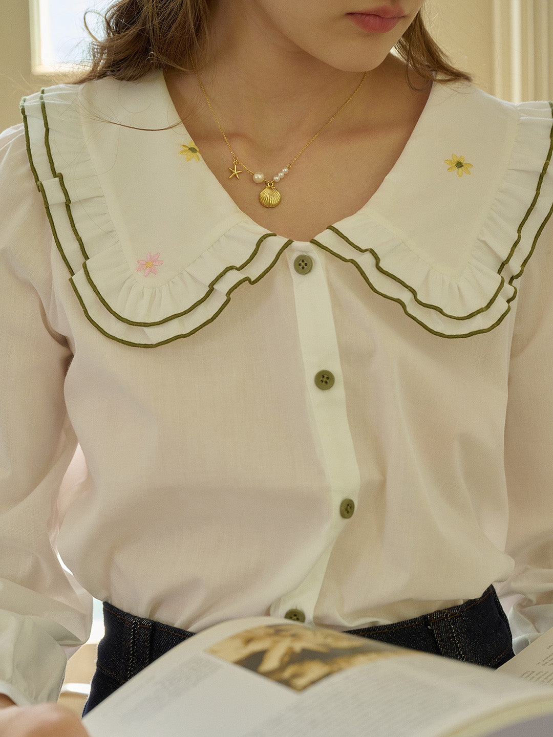 【Final Sale】Laurel Peter Pan Collar Blouse