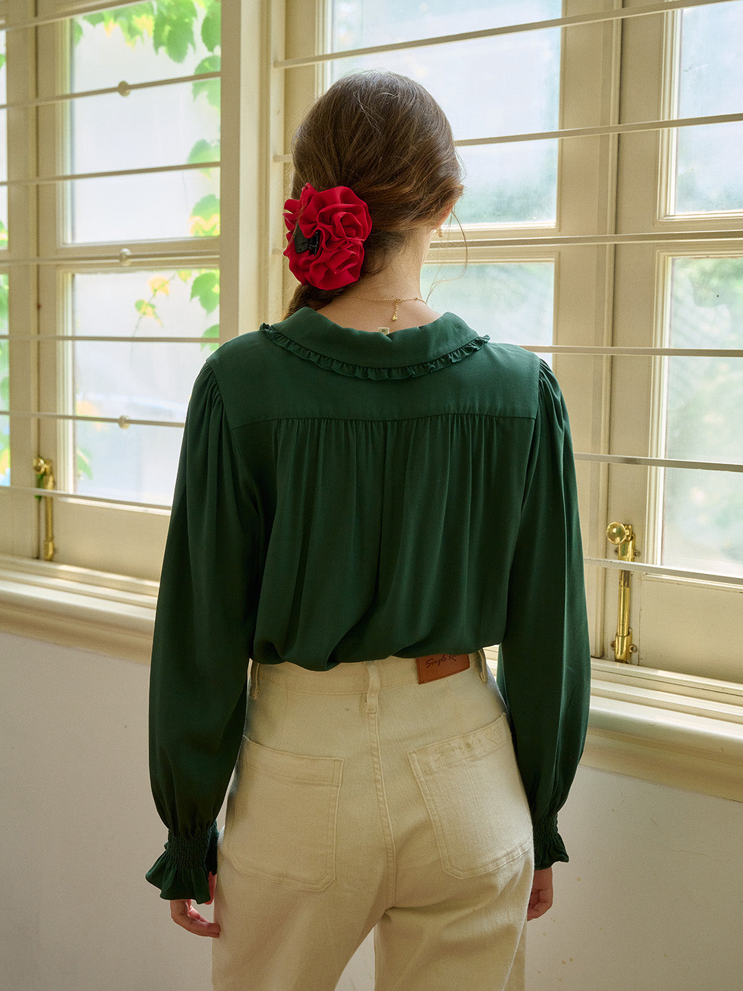 【Final Sale】Tessa V-Neck Floral  Long sleeve Bouse