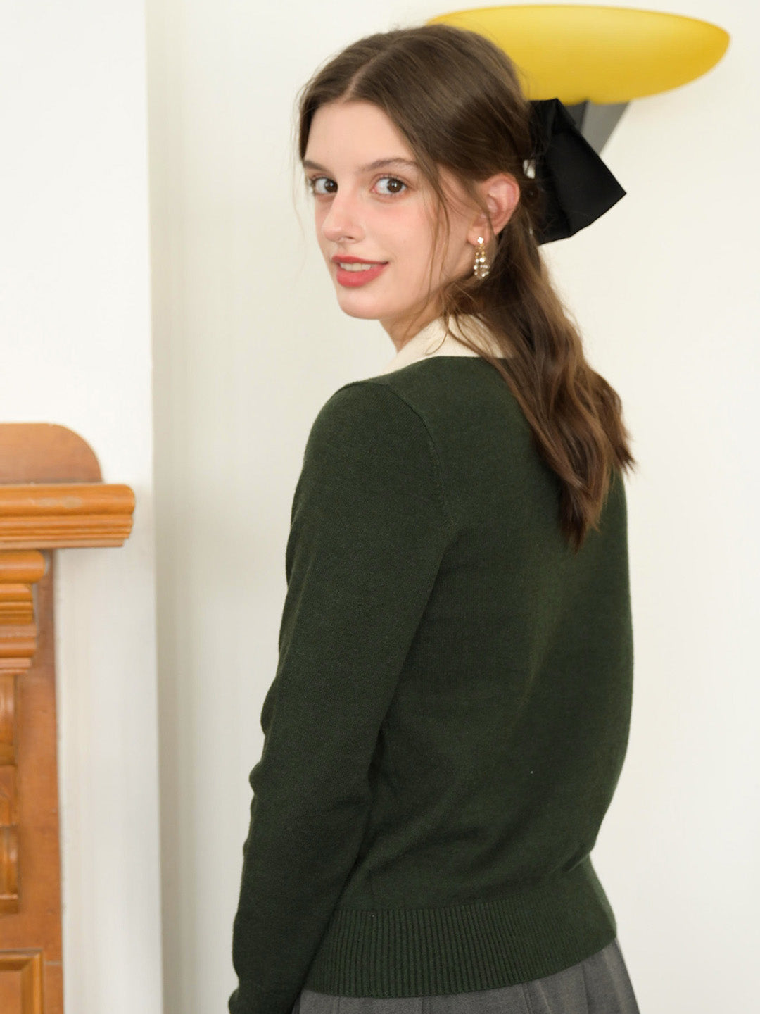 【Final Sale】Lara Versatile Polo Collar SR Logo Top