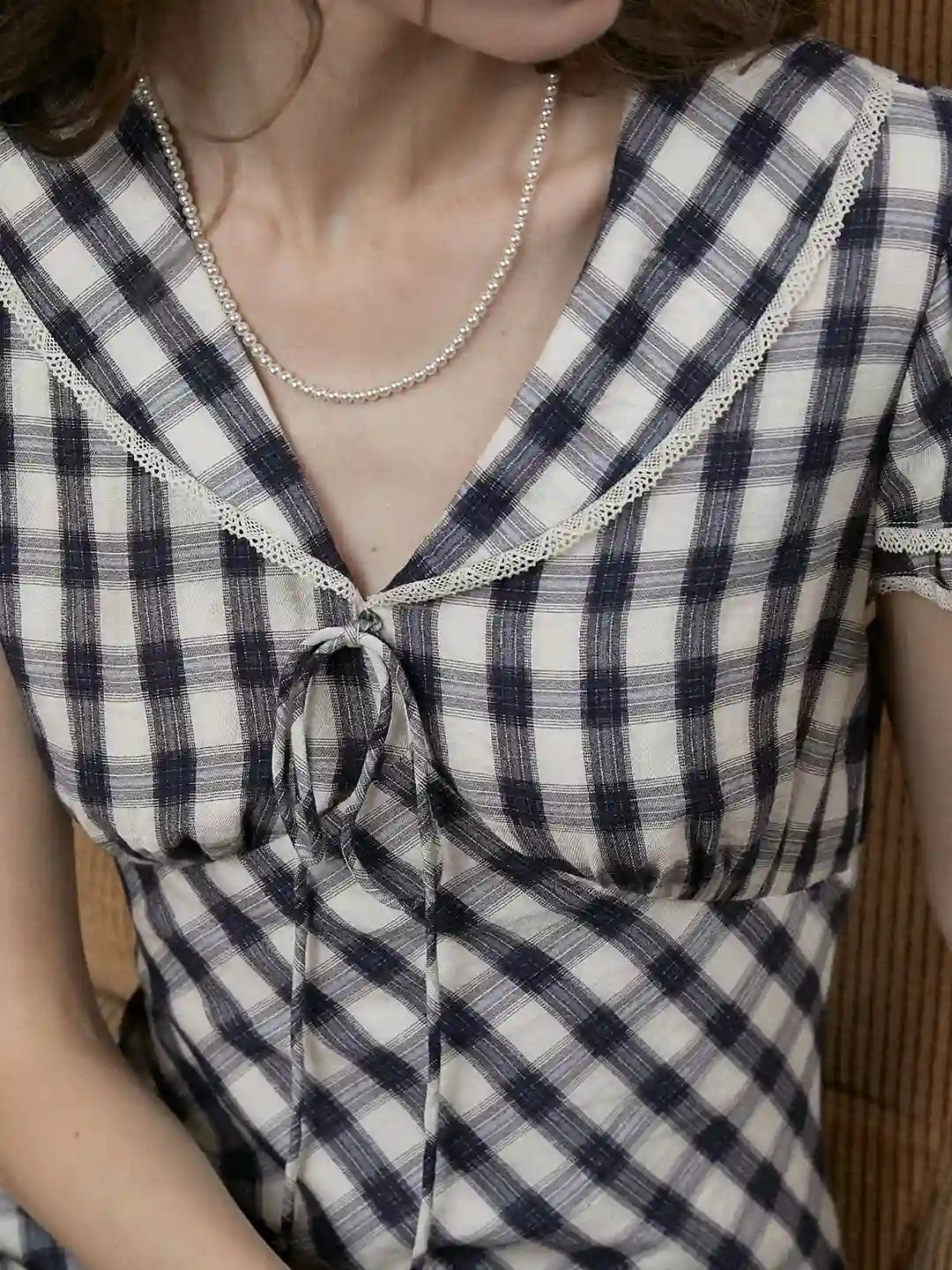 Winifred V-Neck Plaid Dress