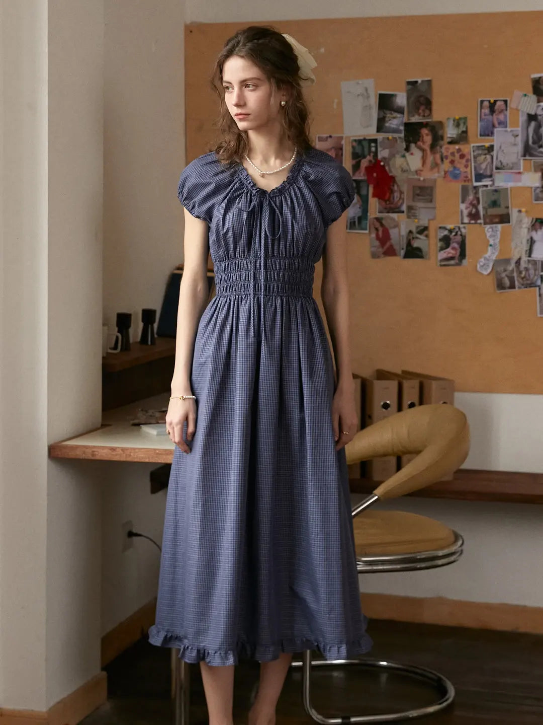 Baylee Round Neck Puff Sleeve Dress