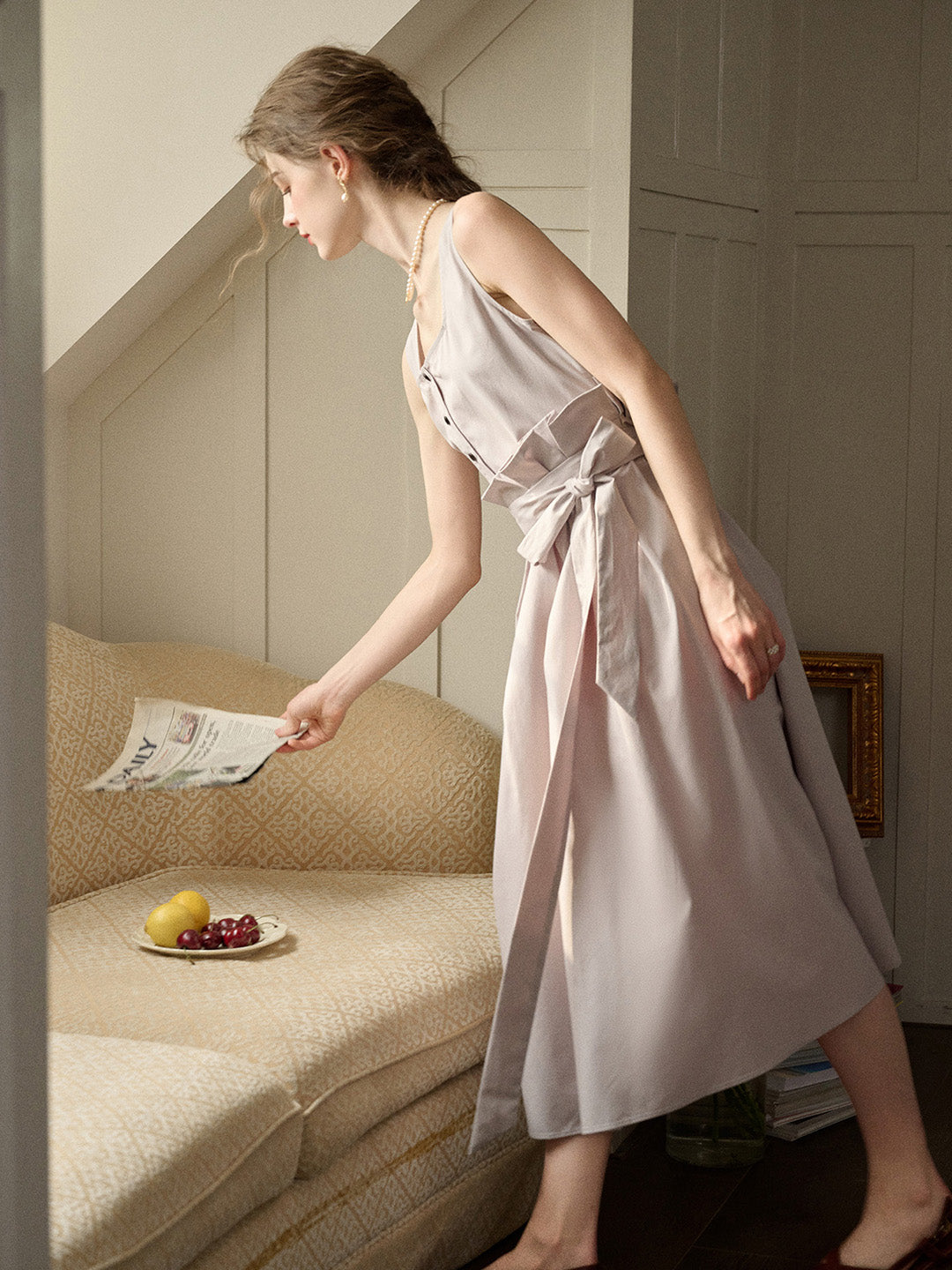 【Final Sale】Mila Bateau Neck Sleeveless Cotton Dress - Black