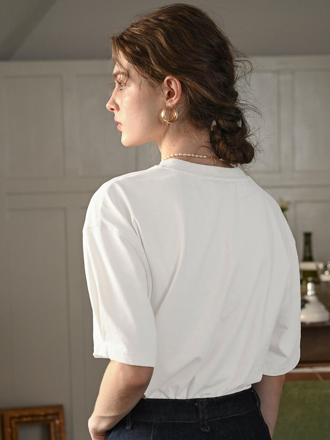 【Final Sale】Kensley Round Neck Pattern T-shirt