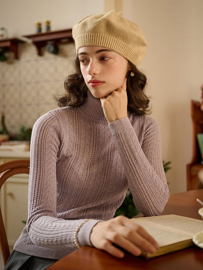 Arianna Cropped Turtleneck Knit Set