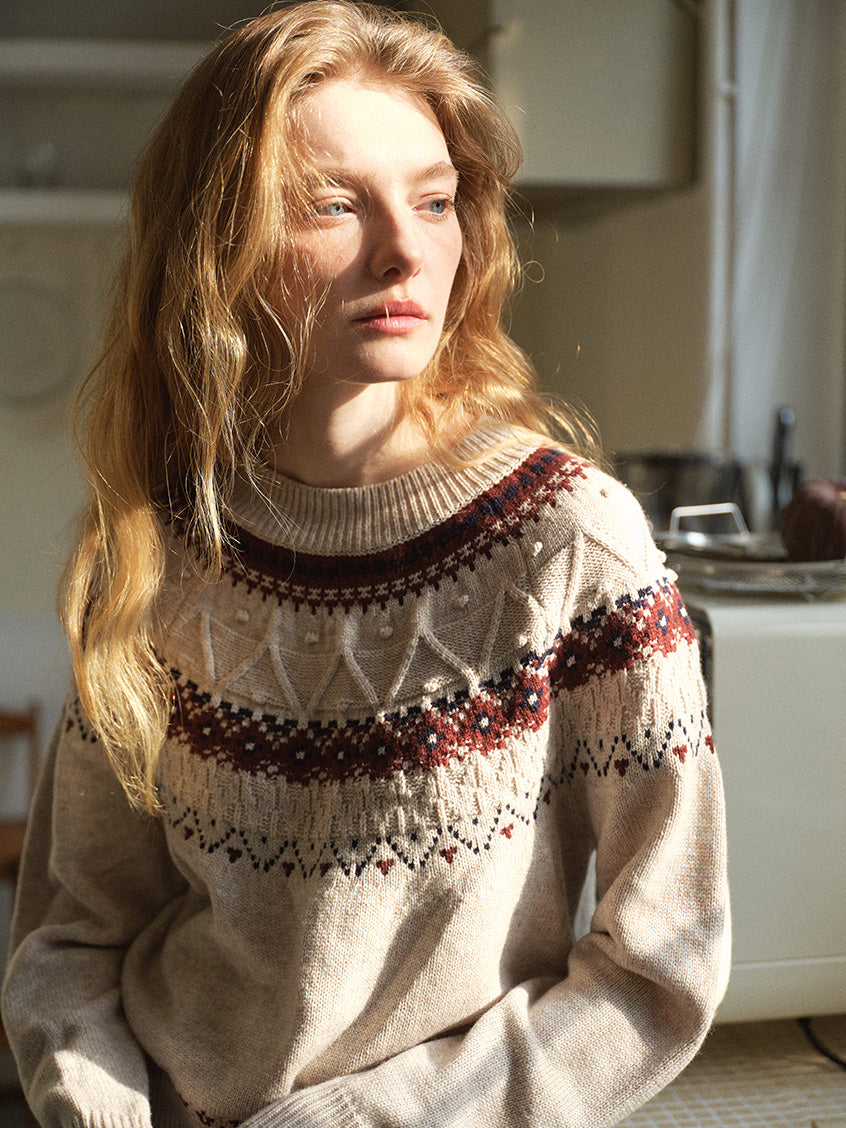 Kasandra Vintage Fair-Isle All-Purpose Sweater