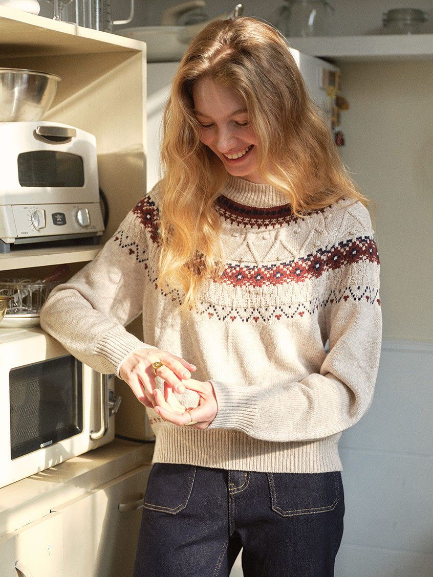 Kasandra Vintage Fair-Isle All-Purpose Sweater