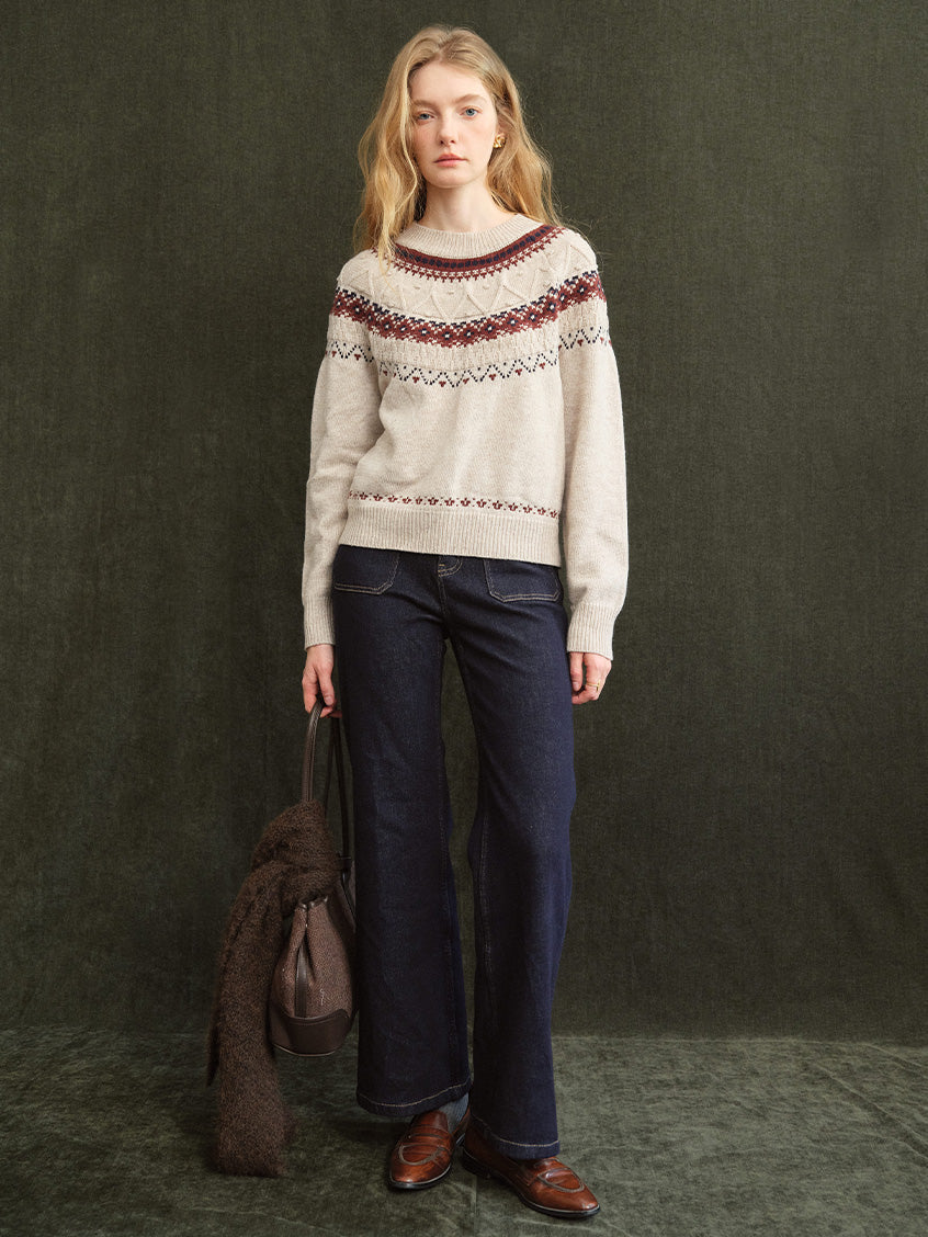 Kasandra Vintage Fair-Isle All-Purpose Sweater