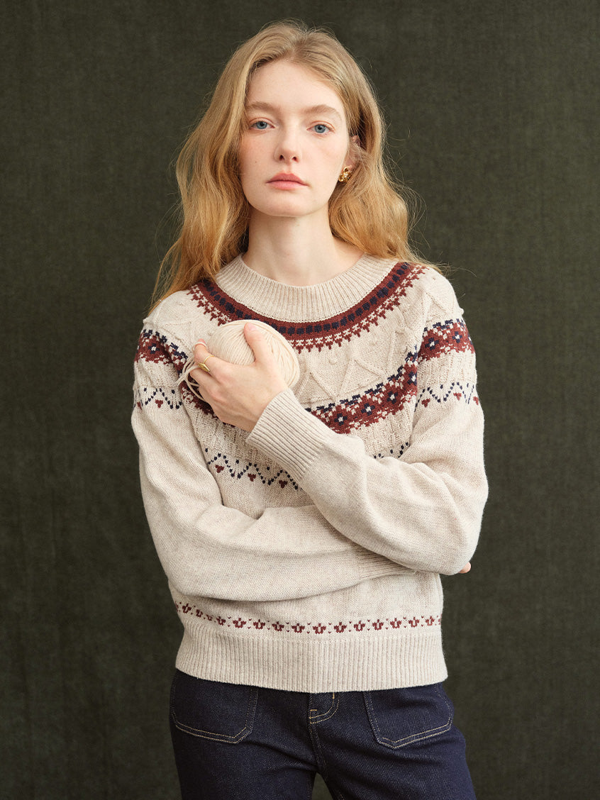 Kasandra Vintage Fair-Isle All-Purpose Sweater
