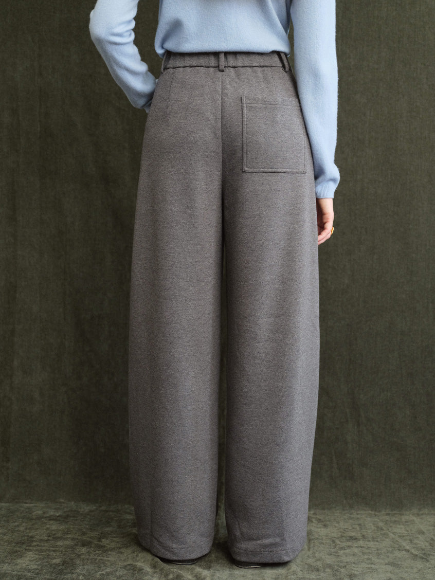 Silvana All-Purpose Wide-Leg Wool-Blend Trousers