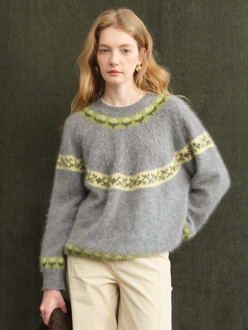 Irina Fair-Isle Nordic Wool-Cashmere Sweater