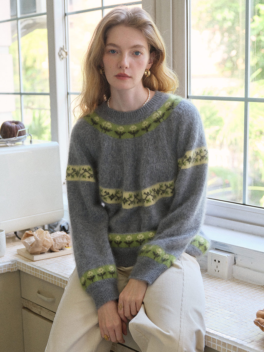 Irina Fair-Isle Nordic Wool-Cashmere Sweater
