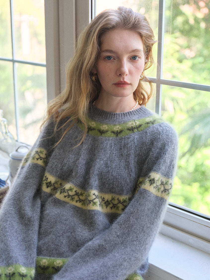 Irina Fair-Isle Nordic Wool-Cashmere Sweater
