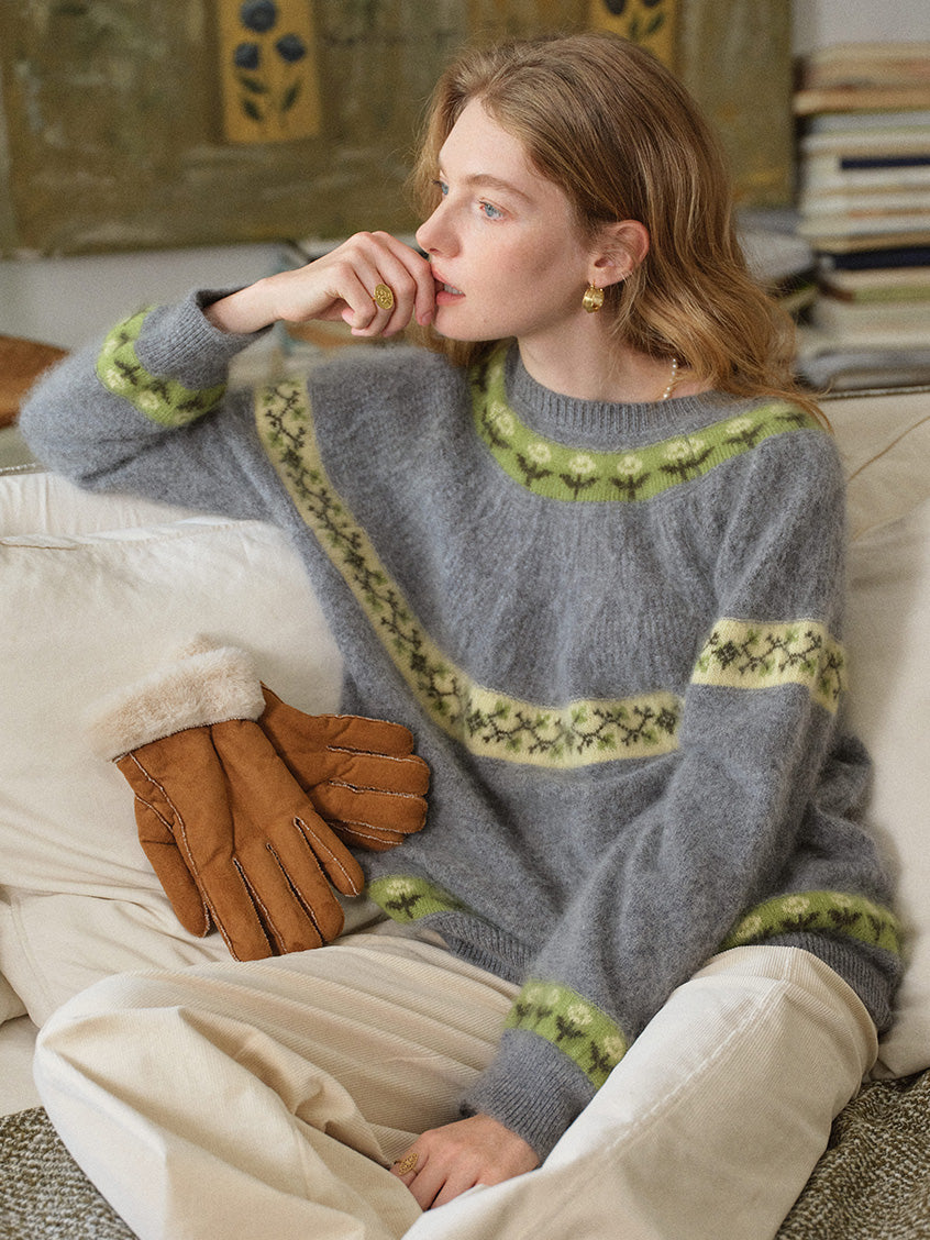 Irina Fair-Isle Nordic Wool-Cashmere Sweater