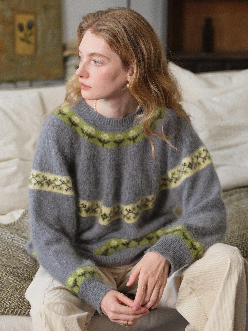 Irina Fair-Isle Nordic Wool-Cashmere Sweater